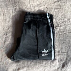 Adidas men’s Black Joggers with Stripes